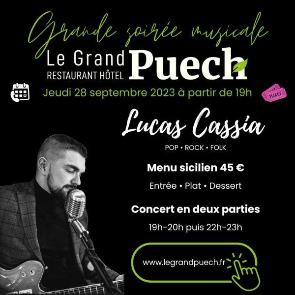 Grande soirée musicale au Grand Puech à Mimet le 28 septembre